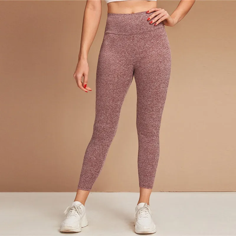 Women's Summer/Autumn Casual Spandex Mid-Waist Leggings