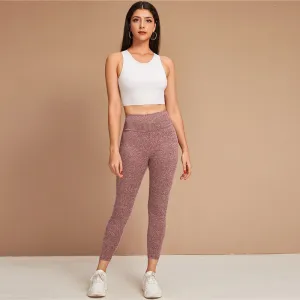 Women's Summer/Autumn Casual Spandex Mid-Waist Leggings