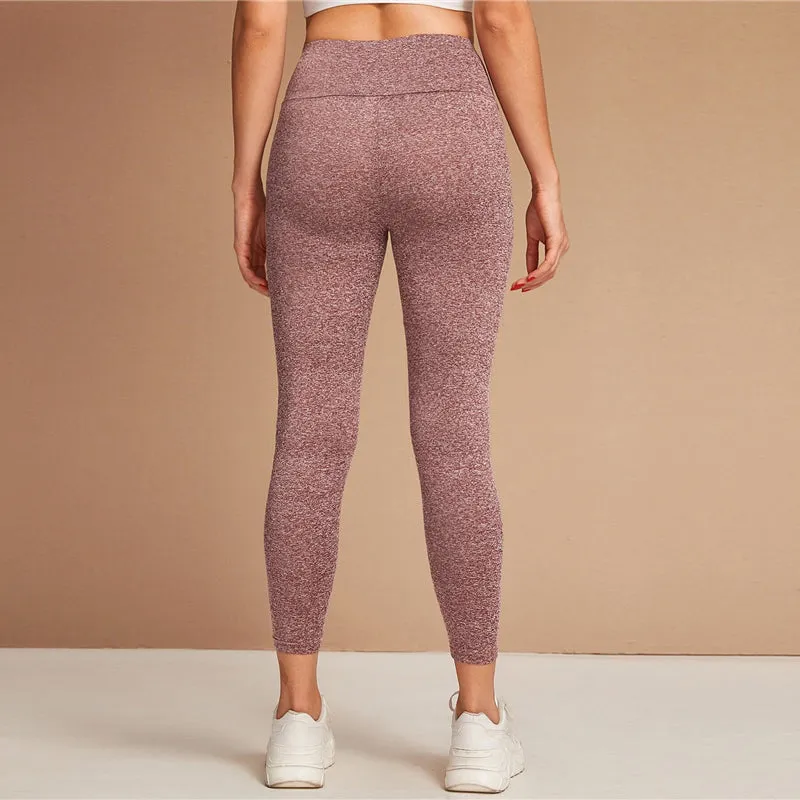 Women's Summer/Autumn Casual Spandex Mid-Waist Leggings