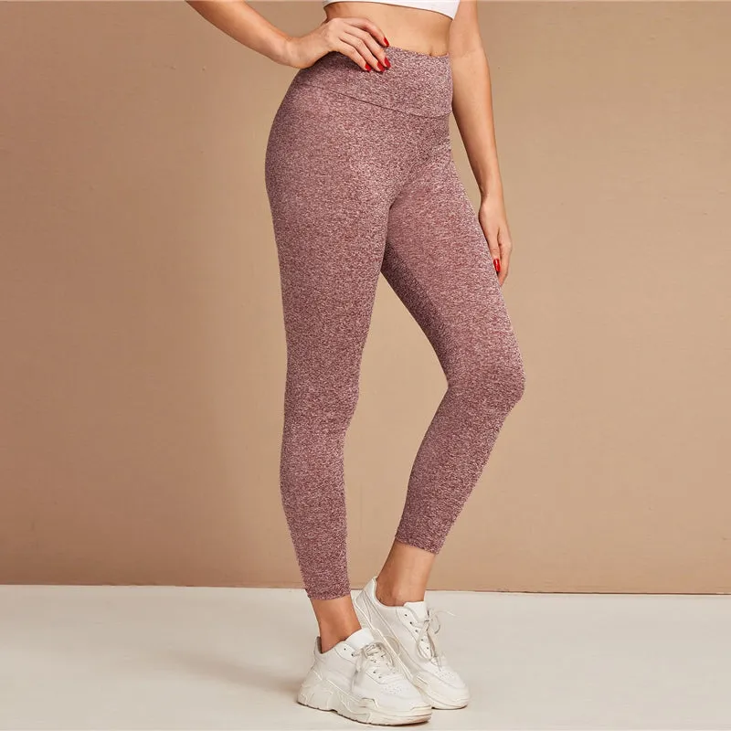 Women's Summer/Autumn Casual Spandex Mid-Waist Leggings