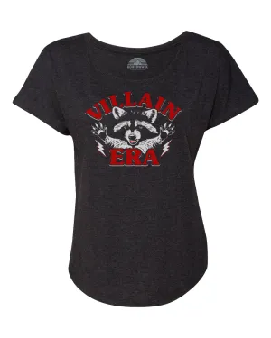 Women's Villain Era Raccoon Scoop Neck T-Shirt