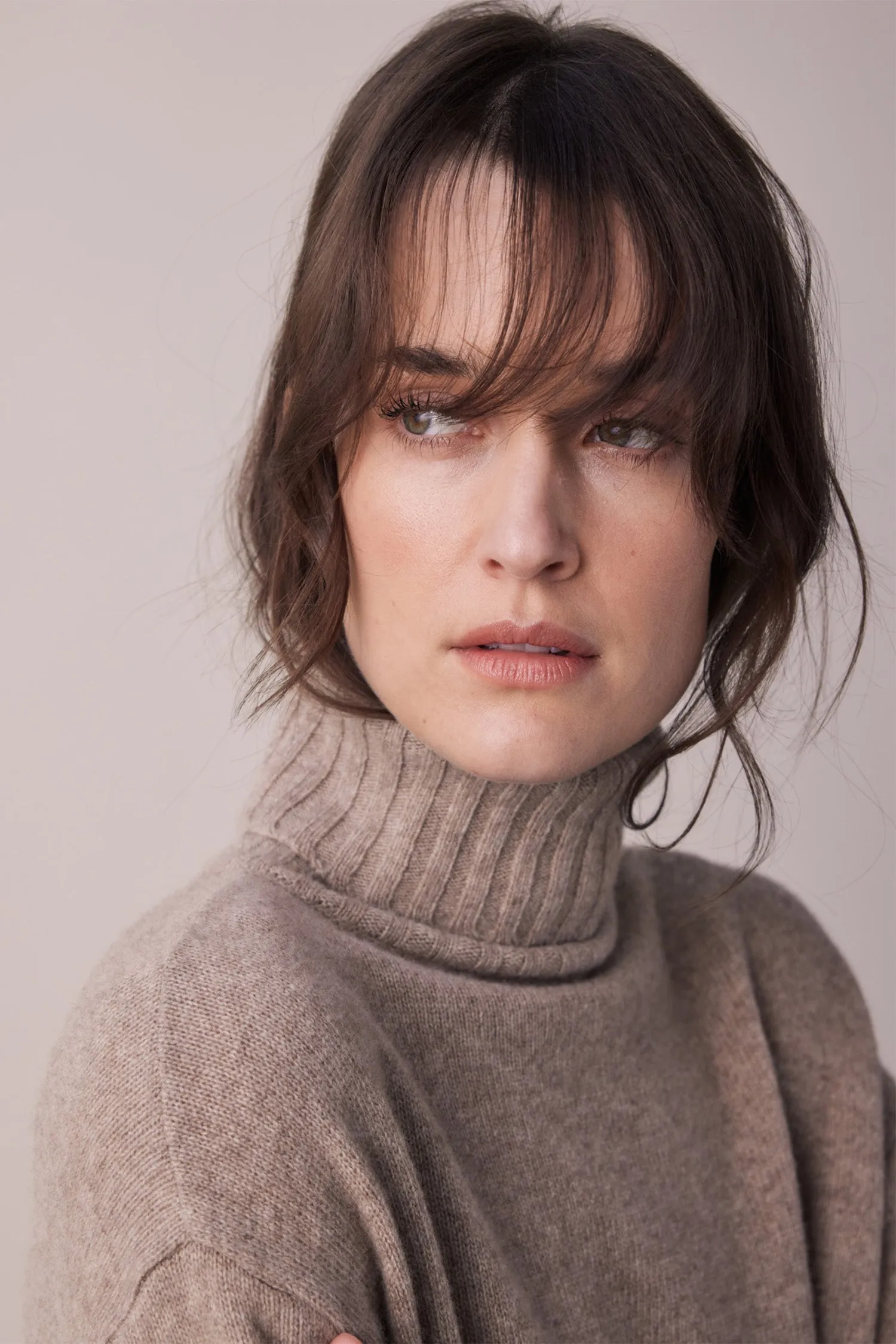 Wool Turtleneck midi dress