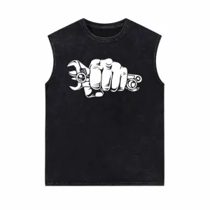 Wrenches Human Fist Vintage Washed Vest Top