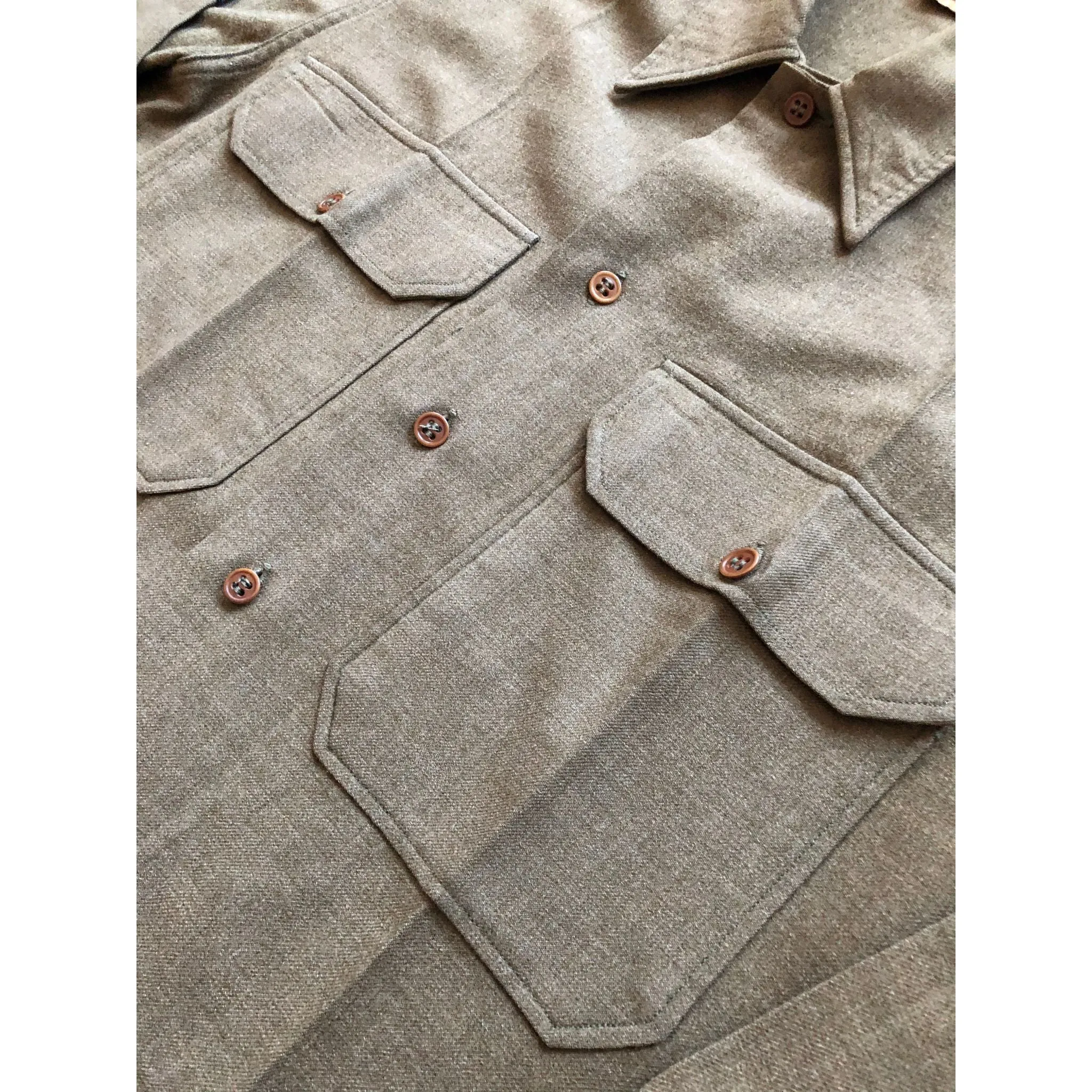 WWII U.S. Army Wool Officers Dress Shirt 6th Army and 24th Infantry Division