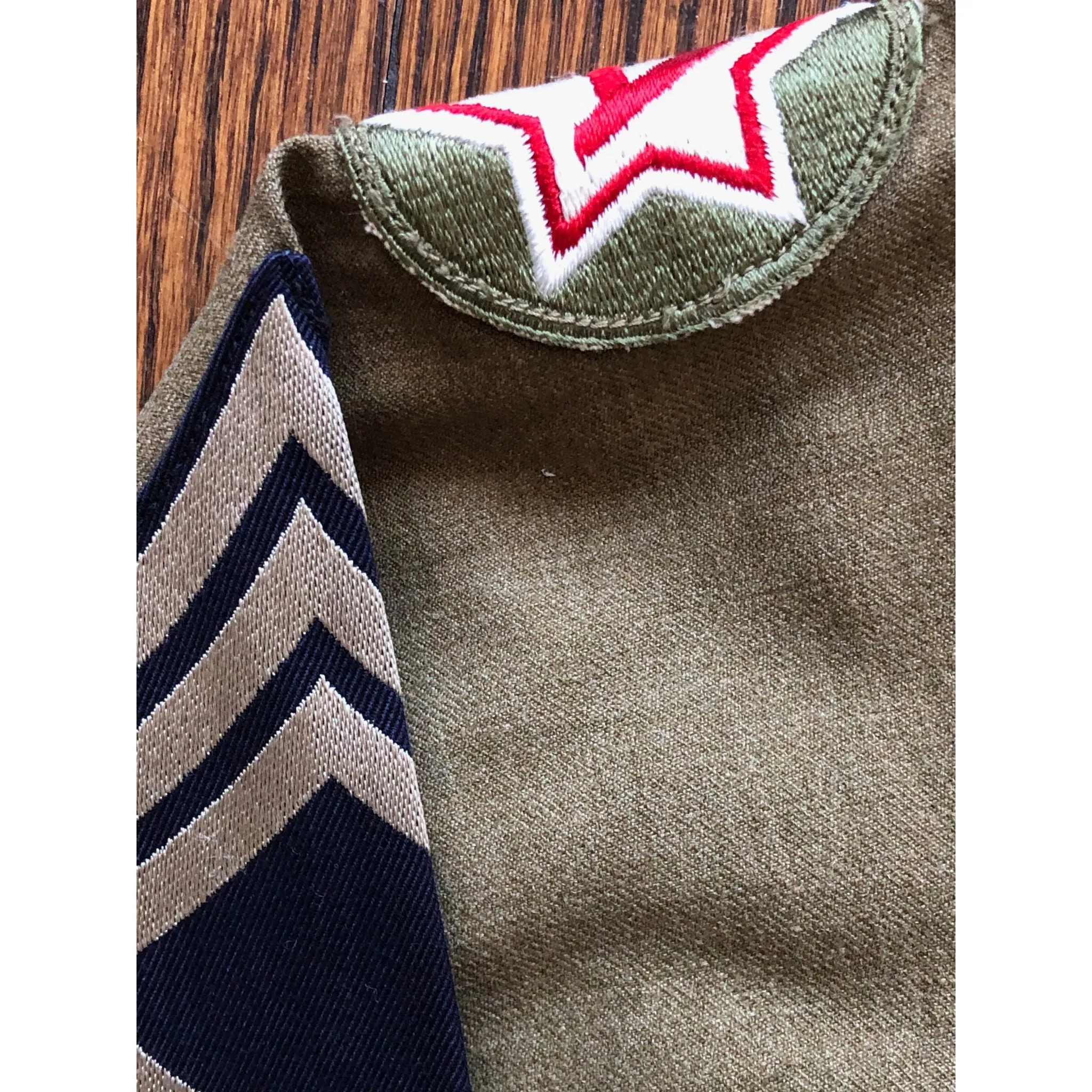 WWII U.S. Army Wool Officers Dress Shirt 6th Army and 24th Infantry Division