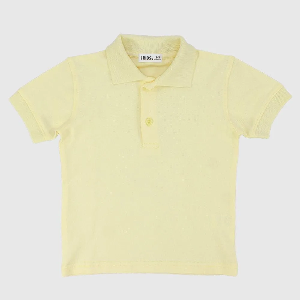 Yellow Short-Sleeved Polo Shirt