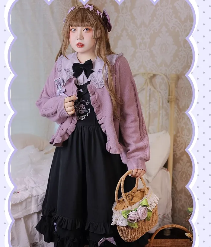 Yingtang~French Rose~Plus Size Lolita Dress Winter Lolita Sweater Set