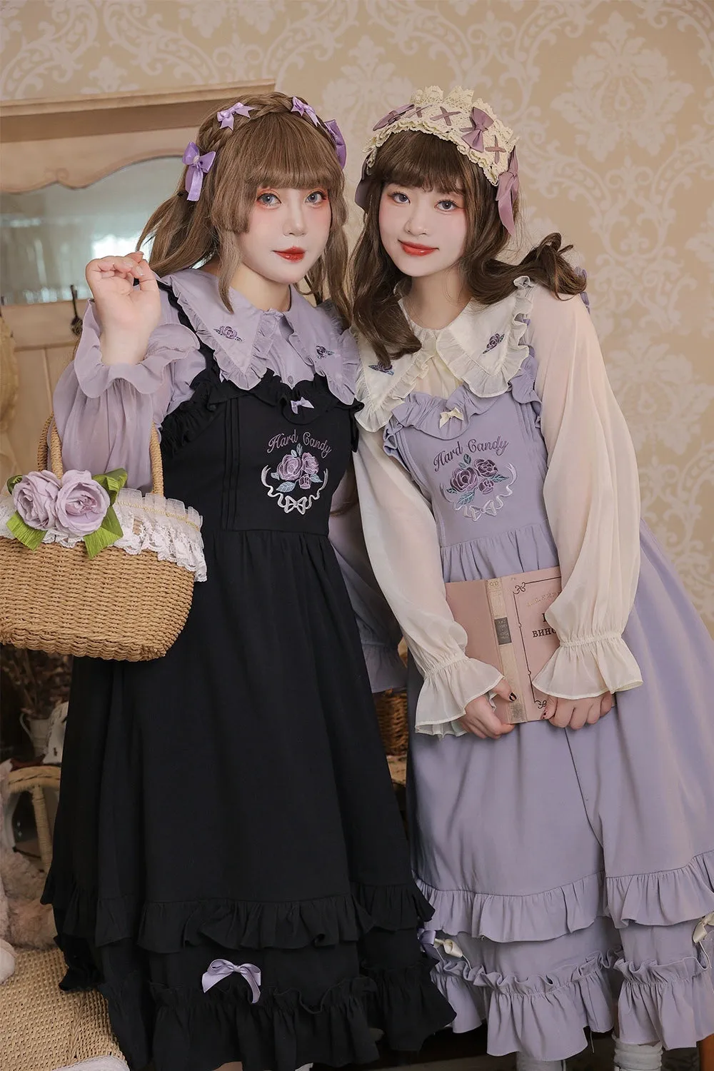 Yingtang~French Rose~Plus Size Lolita Dress Winter Lolita Sweater Set