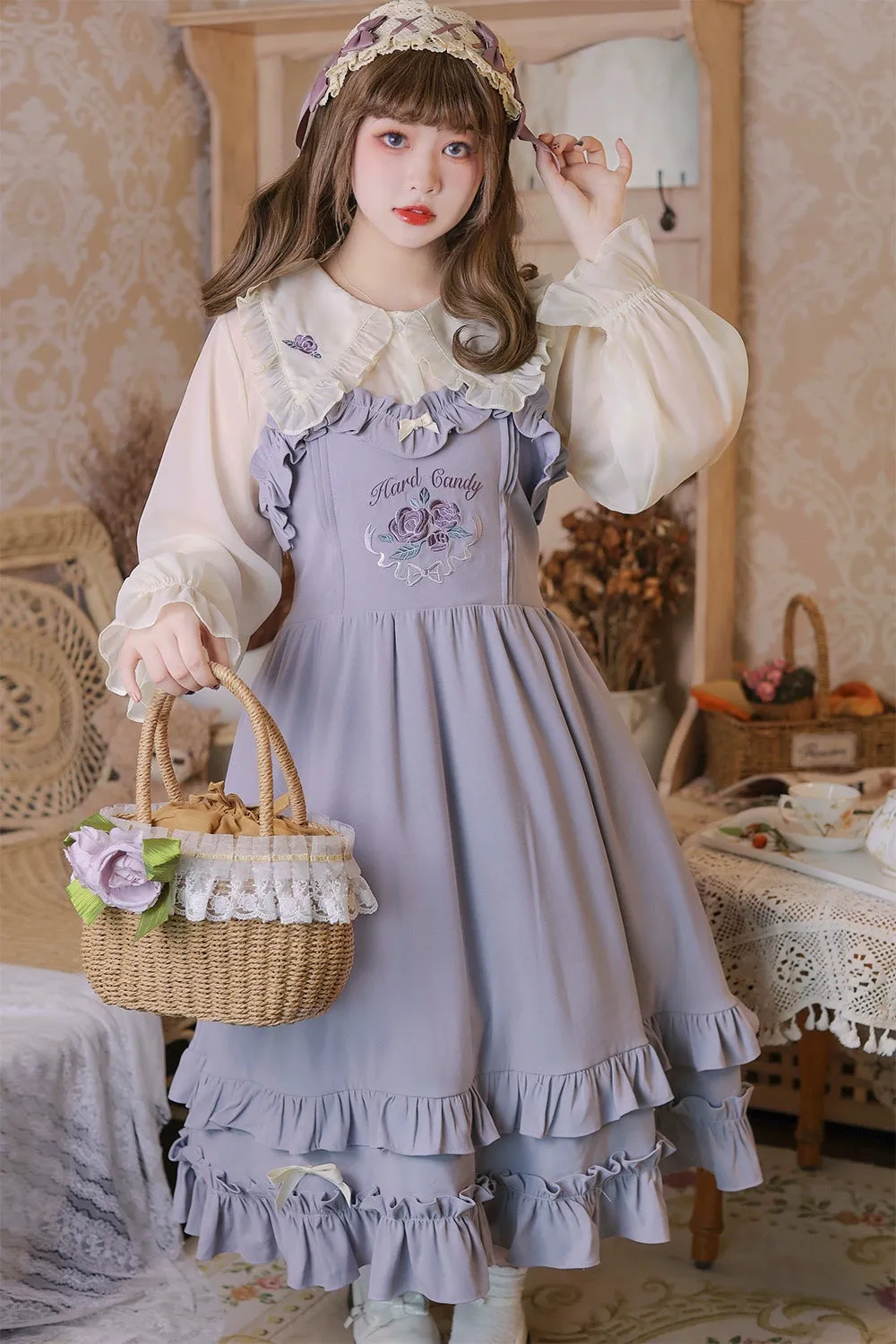 Yingtang~French Rose~Plus Size Lolita Dress Winter Lolita Sweater Set