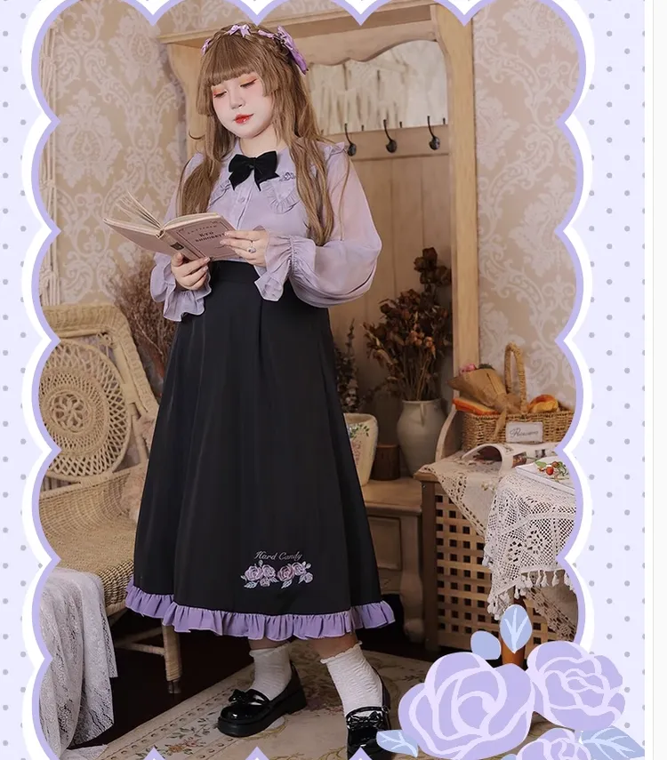 Yingtang~French Rose~Plus Size Lolita Dress Winter Lolita Sweater Set