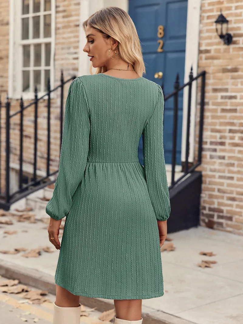 Zeagoo Women's Casual Knit Sweater Dress with Pockets
