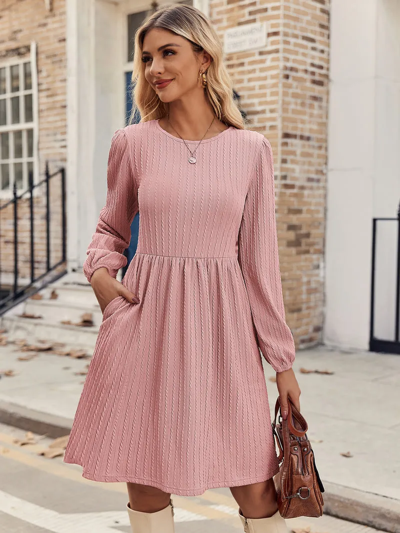 Zeagoo Women's Casual Knit Sweater Dress with Pockets