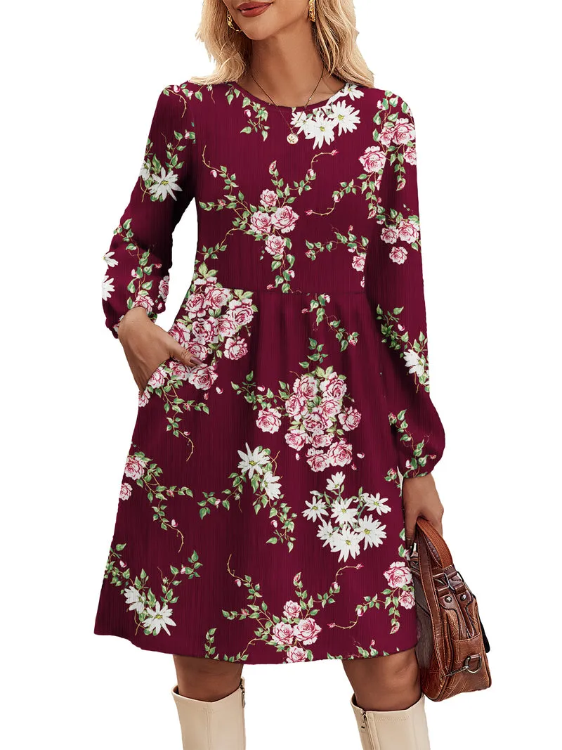 Zeagoo Women's Casual Knit Sweater Dress with Pockets