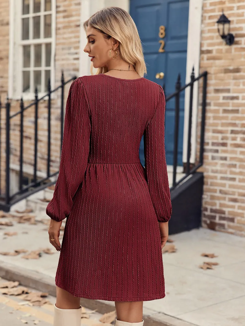 Zeagoo Women's Casual Knit Sweater Dress with Pockets
