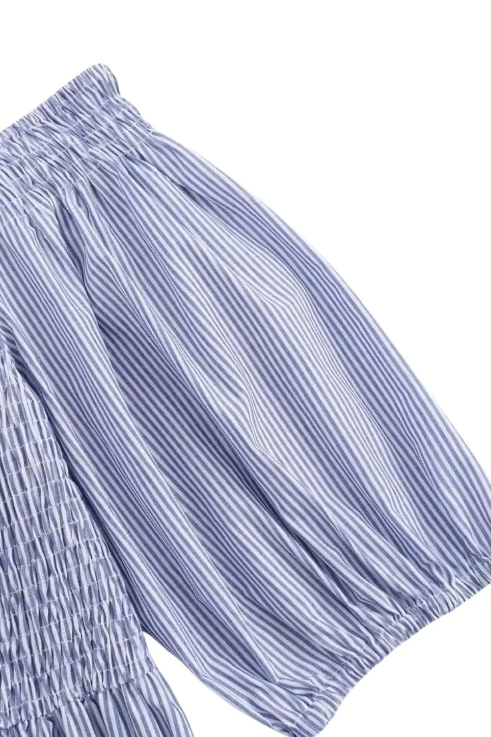 'Zoe' Cutwork Embroidered Striped Dress