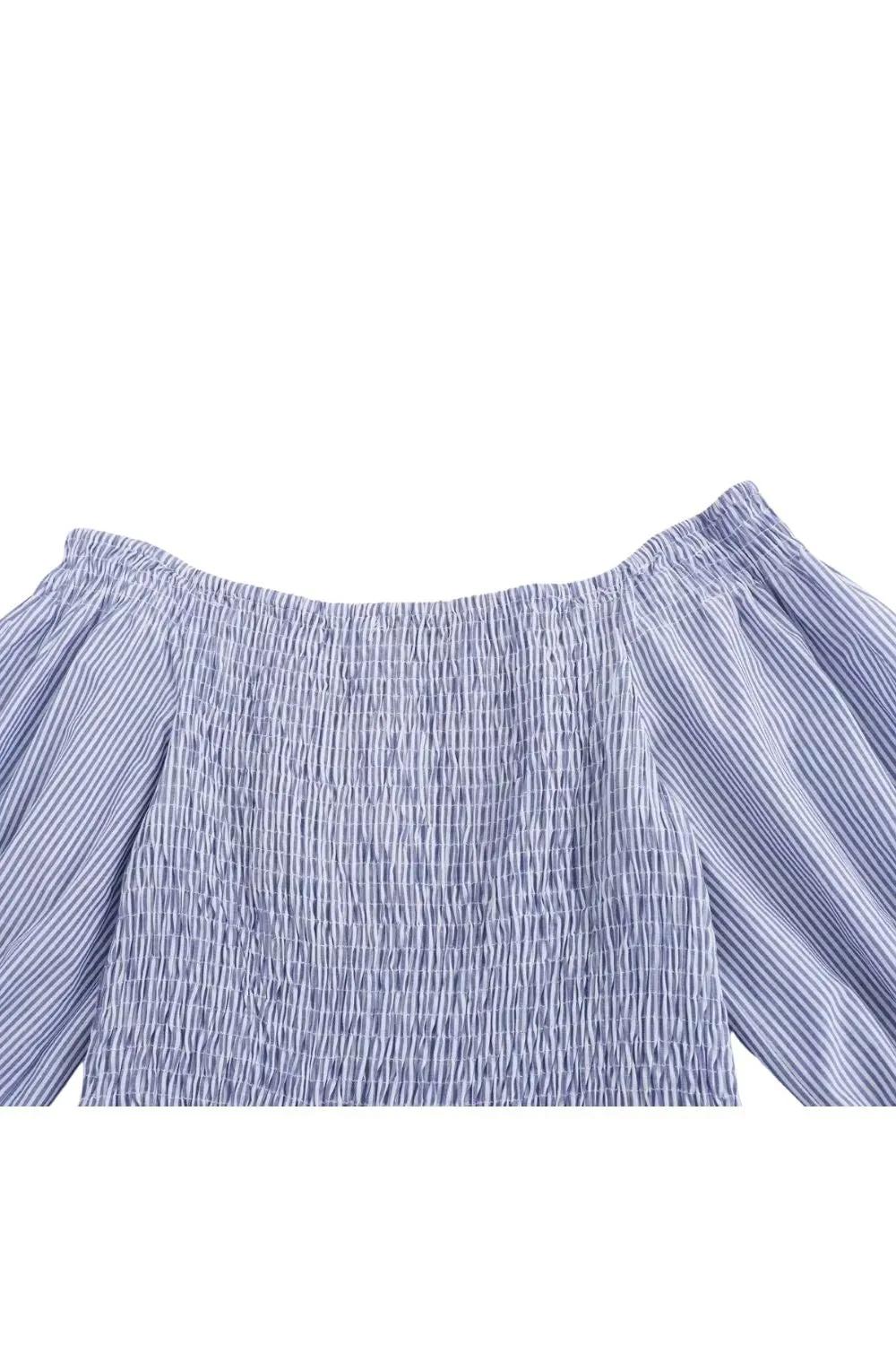 'Zoe' Cutwork Embroidered Striped Dress