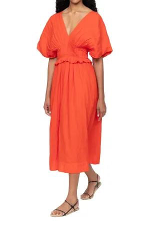 Zora Pleated Short Sleeve Dress